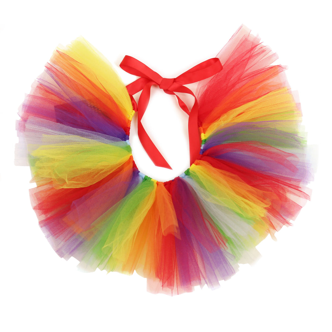 Handcrafted Rainbow Tulle Tutu for Pets
