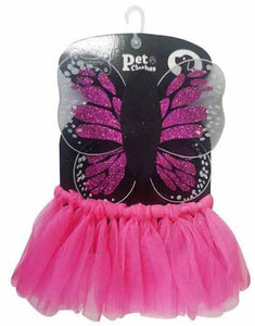 Pawpatu Hot Pink Butterfly Pet Costume, 2-Piece Set