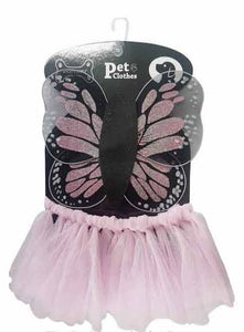 Pawpatu Pink Butterfly Pet Costume, 2-Piece Set