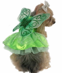 Pawpatu Green Fairy Costume Dress for Pets
